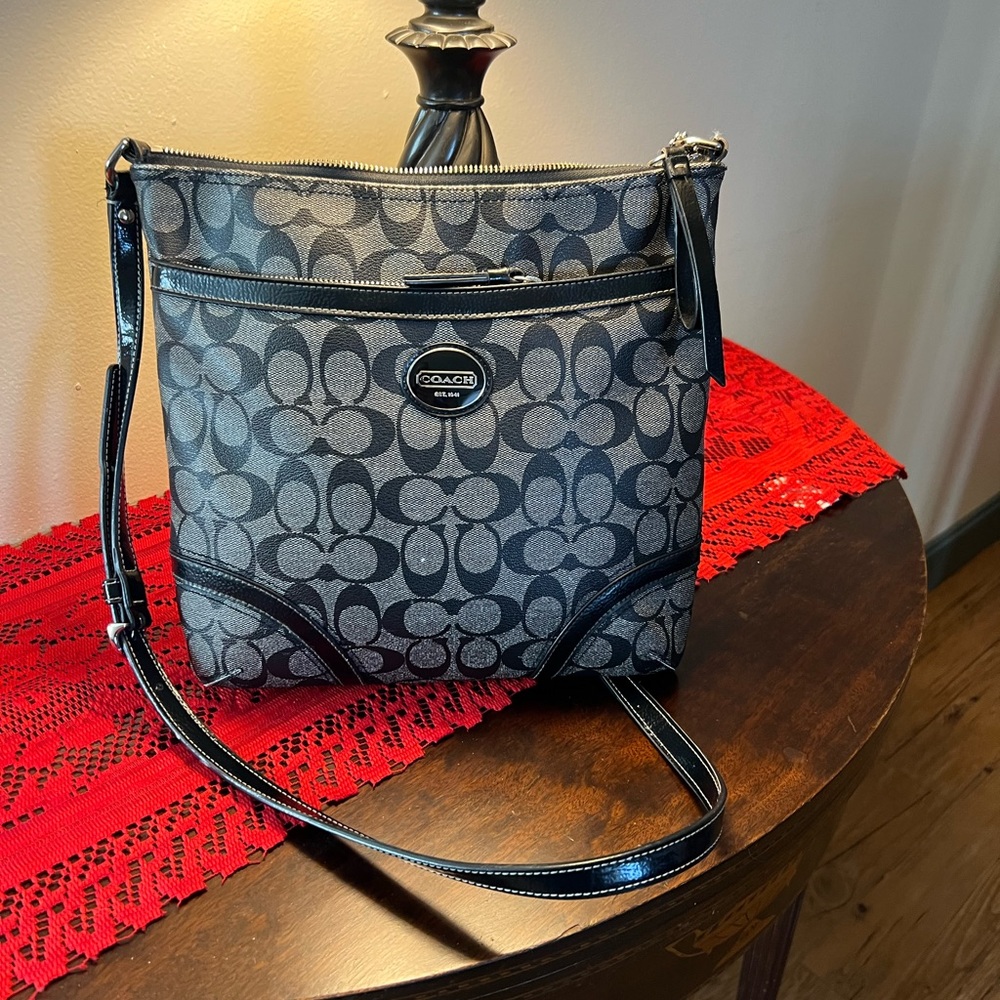 Coach Black and Gray Crossbody Bag